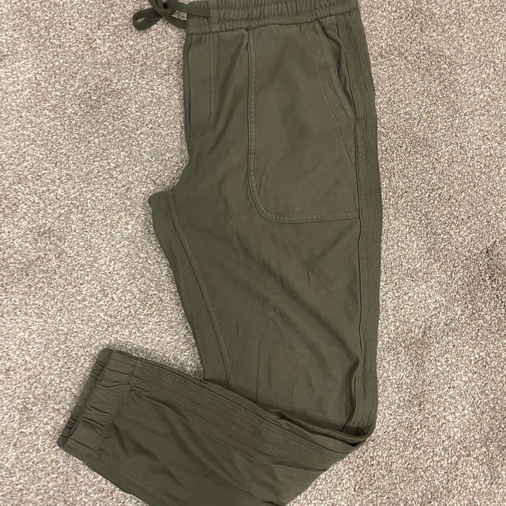 Athleta Green Jogger Track Pants Tapered Fit